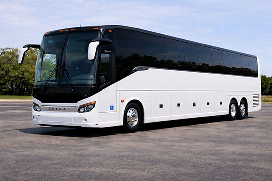 56-passenger charter bus available for charter in Mountain View, CA